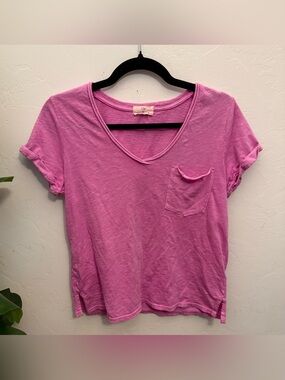 T.La Anthropologie pink t shirt size XS